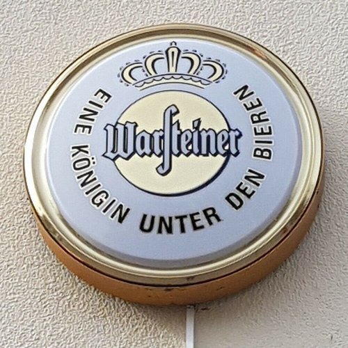 Set Warsteiner Logo Außen Leuchtschild beleuchtet XXL + passender Schaukasten/ Vitrinenkasten