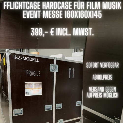 Großes Flightcase für Musik Event Transport 160x160x145 günstig