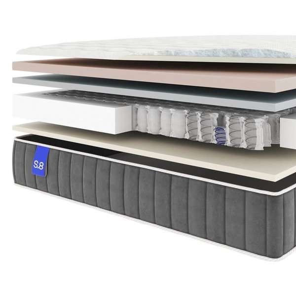 Stewart Matratze 200x90 Cool Balance ideal für Paare Memory Foam Schicht 4D Federkern 25cm