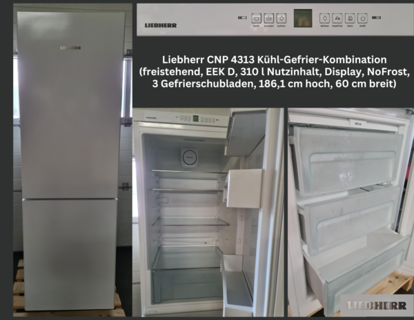 Liebherr CNP 4313 Kühl-Gefrier-Kombination Außenmaße (H/B/T) 186,1 / 60,0 / 65,5 cm